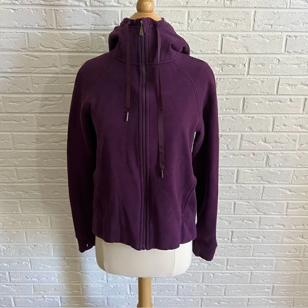 Lululemon Fleece Please Hoodie Darkest Magenta Size 6